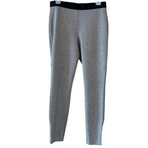 Talbots Pull On Pants‎ Slim Leg Ankle Zip Blk Wht Mini Houndstooth Sz 10